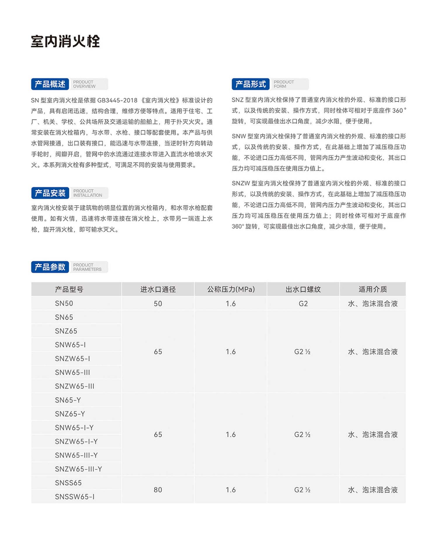 SNSS65双阀双出口室内消火栓